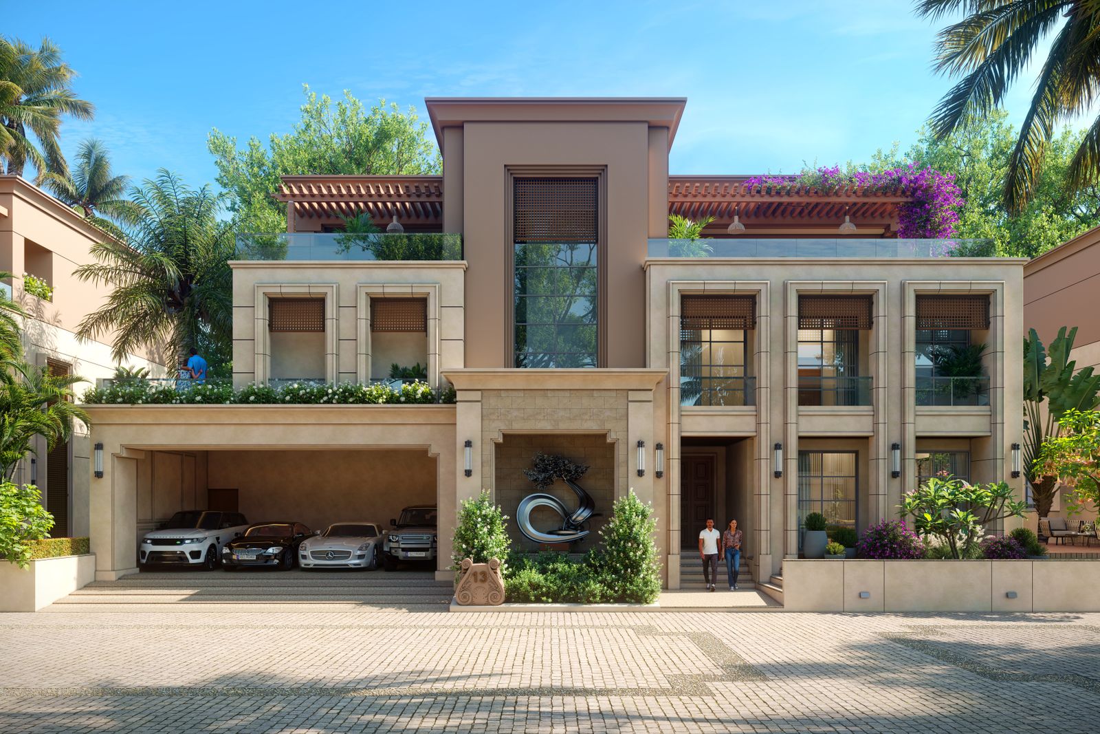 Villa résidentielle sous les palmiers
